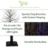 image:imageNearly Natural 6ft PreLit Halloween Deluxe Black Twig Artificial Fall Tree with 156 Orange and Purple LED Lights