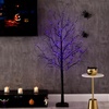 image:imageNearly Natural 6ft PreLit Halloween Deluxe Black Twig Artificial Fall Tree with 156 Orange and Purple LED Lights