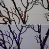 image:imageNearly Natural 6ft PreLit Halloween Minimalist Twig Artificial Fall Tree with 320 Orange and Purple LED Lights