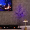 image:imageNearly Natural 6ft PreLit Halloween Minimalist Twig Artificial Fall Tree with 320 Orange and Purple LED Lights
