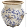 image:imageNearly Natural 7 in Tuscan Ceramic Blue Scroll Urn Vase Floral Room Decor105in