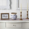 image:imageNearly Natural 7 in Tuscan Ceramic Blue Scroll Urn Vase Floral Room Decor7in