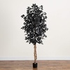 image:imageNearly Natural 7ft Artificial Halloween Black Ficus Tree with Natural Trunk
