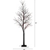 image:imageNearly Natural 7ft PreLit Halloween Deluxe Black Twig Artificial Tree with 180 Orange amp Purple LED Lights