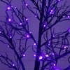 image:imageNearly Natural 7ft PreLit Halloween Deluxe Black Twig Artificial Tree with 180 Orange amp Purple LED Lights