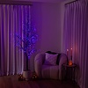 image:imageNearly Natural 7ft PreLit Halloween Deluxe Black Twig Artificial Tree with 180 Orange amp Purple LED Lights