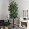 image:imageNearly Natural 8 ft Artificial Golden Cane Palm Tree with Nursery Pot10ft