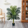 image:imageNearly Natural 8 ft Artificial Golden Cane Palm Tree with Nursery Pot4ft