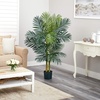 image:imageNearly Natural 8 ft Artificial Golden Cane Palm Tree with Nursery Pot5ft