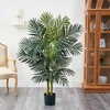image:imageNearly Natural 8 ft Artificial Golden Cane Palm Tree with Nursery Pot5ft