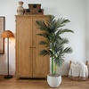 image:imageNearly Natural 8 ft Artificial Golden Cane Palm Tree with Nursery Pot6ft