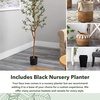 image:imageNearly Natural 82in Artificial Olive Tree Faux Greenery with Lifelike Branches for Indoor Home Decor