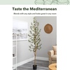 image:imageNearly Natural 82in Artificial Olive Tree Faux Greenery with Lifelike Branches for Indoor Home Decor