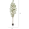 image:imageNearly Natural 82in Artificial Olive Tree Faux Greenery with Lifelike Branches for Indoor Home Decor