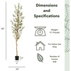 image:imageNearly Natural 82in Artificial Olive Tree Faux Greenery with Lifelike Branches for Indoor Home Decor