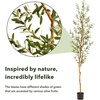 image:imageNearly Natural 82in Artificial Olive Tree Faux Greenery with Lifelike Branches for Indoor Home Decor