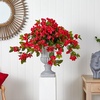 image:imageNearly Natural Bougainvillea Flowering Silk Plant with Decorative Urn UV Resistant IndoorOutdoor