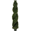 image:imageNearly Natural Double Pond Cypress Spiral Topiary UV Resistant IndoorOutdoor