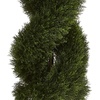image:imageNearly Natural Double Pond Cypress Spiral Topiary UV Resistant IndoorOutdoor