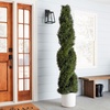 image:imageNearly Natural Double Pond Cypress Spiral Topiary UV Resistant IndoorOutdoor