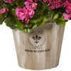 image:imageNearly Natural Geranium Silk Flowering Plant in Farmhouse Planter UV Resistant IndoorOutdoorBeauty