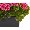 image:imageNearly Natural Geranium Silk Plant in Rectangular Planter UV Resistant IndoorOutdoorBeauty