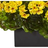 image:imageNearly Natural Geranium Silk Plant in Rectangular Planter UV Resistant IndoorOutdoorYellow