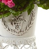 image:imageNearly Natural Geranium with Metal Planter UV Resistant IndoorOutdoorBeauty