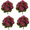 image:imageNearly Natural 13 in Artificial Geranium Bush Set UVResistant Porch DecorBeauty