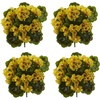 image:imageNearly Natural 13 in Artificial Geranium Bush Set UVResistant Porch DecorYellow