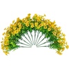 image:imageNearly Natural 13in UV Resistant Artificial Daisy Bush IndoorOutdoor  Set of 12Yellow