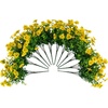 image:imageNearly Natural 13in UV Resistant Artificial Pansy Bush IndoorOutdoor  Set of 12Yellow