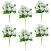 image:imageNearly Natural 14in UV Resistant Artificial Hydrangea Bush IndoorOutdoor  Set of 6White