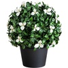 image:imageNearly Natural 15in UV Resistant Artificial Boxwood Gardenia Topiary Plant  IndoorOutdoor