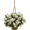 image:imageNearly Natural 19 in Artificial Geranium Hanging Basket Porch Decor Plant