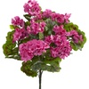 image:imageNearly Natural 19 in UVResistant Artificial Geranium Bush Set of 3Beauty
