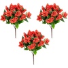 image:imageNearly Natural 19in UV Resistant Artificial Azalea Bush IndoorOutdoor  Set of 3Red