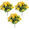 image:imageNearly Natural 19in UV Resistant Artificial Azalea Bush IndoorOutdoor  Set of 3Yellow