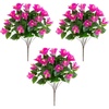 image:imageNearly Natural 19in UV Resistant Artificial Hibiscus Bush IndoorOutdoor  Set of 3Purple