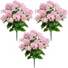 image:imageNearly Natural 19in UV Resistant Artificial Hydrangea Bush IndoorOutdoor  Set of 3Pink