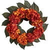 image:imageNearly Natural 20in Autumn Hydrangea Artificial Wreath