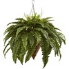 image:imageNearly Natural 22 in Artificial Boston Fern Hanging Basket for Home Decor26 in