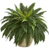 image:imageNearly Natural 22 in Artificial Boston Fern Plant in Sandstone Planter