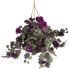 image:imageNearly Natural 24 in Artificial Morning Glory Hanging Basket Porch Decor