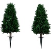 image:imageNearly Natural 25 ft UVResistant Artificial Cedar with Stake Set of 2Green