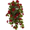 image:imageNearly Natural 29 in Artificial Geranium UVResistant Outdoor Porch DecorRed