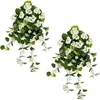 image:imageNearly Natural 29 in Artificial Geranium UVResistant Outdoor Porch DecorWhite