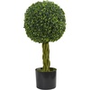 image:imageNearly Natural 2ft Boxwood Ball with Woven Trunk Artificial Tree UV Resistant IndoorOutdoor