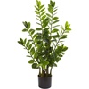 image:imageNearly Natural 3 ft Artificial Zamioculcas ZZ Plant with Nursery Pot