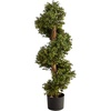image:imageNearly Natural 33 in Artificial Boxwood Spiral Topiary Tree with Planter
